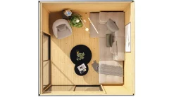 Karibu Holztechnik Karibu Gartenhaus Frisco PLUS 38mm mit Flachdach inkl. Bitumdachfolie Alu-Abschlussleiste