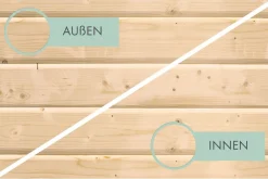 Karibu Holztechnik Karibu Gartenhaus Goldbach Flachdach 38 mm Wandstärke naturbelassen Hot