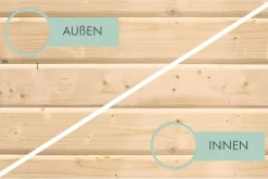 Karibu Holztechnik Karibu Gartenhaus Hollywood in versch. Größen und Farben, opt. mit Anbaudach naturbelassen Outlet