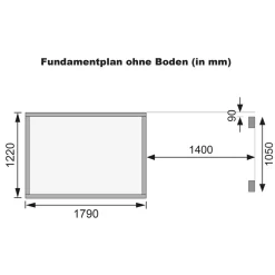 Karibu Holztechnik Karibu Gartenhaus "Kano 2" SET mit Anbaudach | naturbelassenes Fichtenholz Clearance