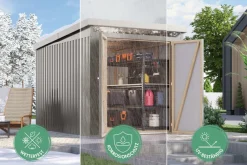 Karibu Gartenhaus Leopard graualuminium ^ Karibu Holztechnik