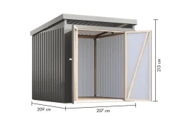 Karibu Gartenhaus Leopard graualuminium ^ Karibu Holztechnik