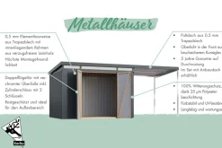 Karibu Gartenhaus Leopard graualuminium ^ Karibu Holztechnik