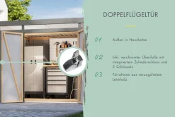 Karibu Gartenhaus Leopard graualuminium ^ Karibu Holztechnik