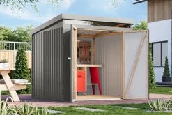 Karibu Gartenhaus Leopard graualuminium ^ Karibu Holztechnik