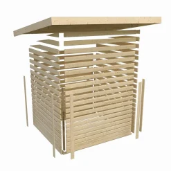 Karibu Gartenhaus mit Feuerholzunterstand inkl. selbst. Premium-Aluminiumfolie ^ Karibu Holztechnik Discount