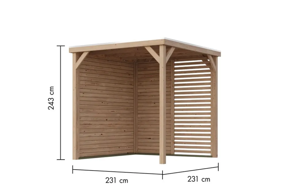 Karibu Grillunterstand Rocky Pavillon Set ^ Karibu Holztechnik New