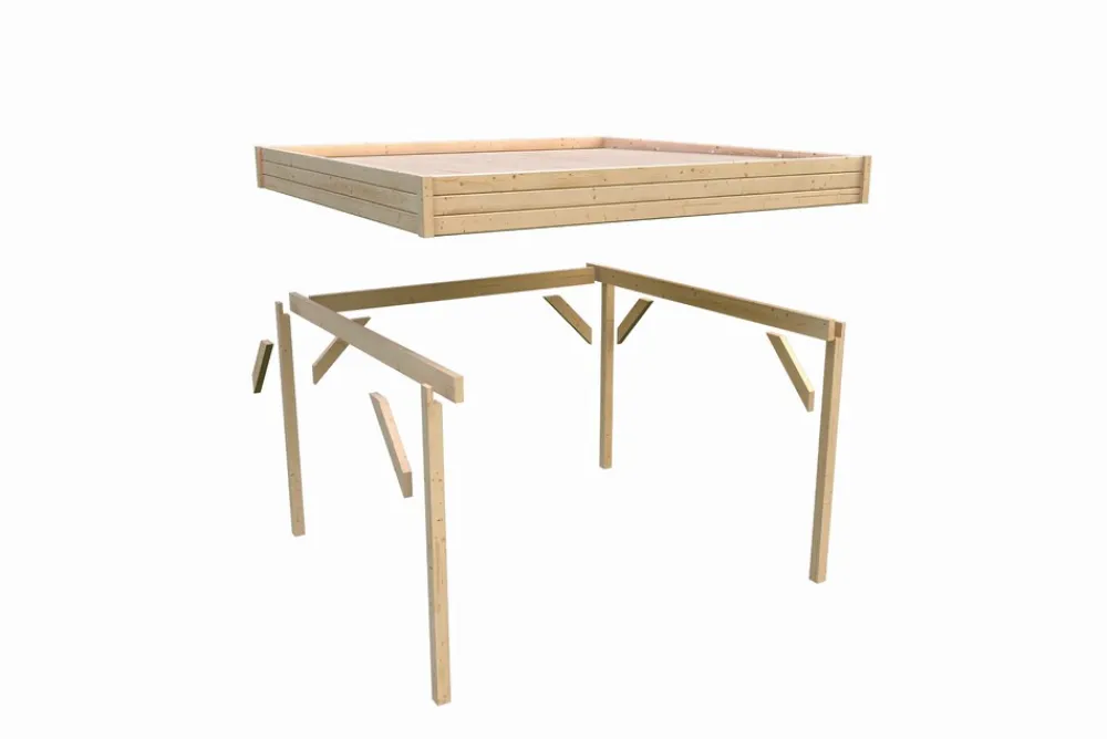 Karibu Grillunterstand Rocky Pavillon Set ^ Karibu Holztechnik New