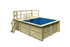 Karibu Holztechnik Karibu Holzpool Nemo mit Sonnenterrasse und Poolset Outlet