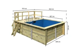 Karibu Holztechnik Karibu Holzpool Nemo mit Sonnenterrasse und Poolset Outlet