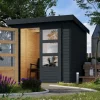Hybrid Gartenhaus Hollywood anthrazit inkl. Fußboden Gartenlaube Geräteschuppen Gartenhütte ^ Karibu Online