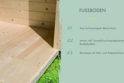 Hybrid Gartenhaus Hollywood anthrazit inkl. Fußboden Gartenlaube Geräteschuppen Gartenhütte ^ Karibu Online