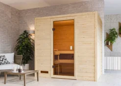 Innensauna Dorika inkl. Saunaofen 3,6kW integr. Steuerung ^ Karibu New