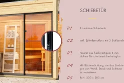 Karibu Holztechnik Karibu 73 mm Saunahaus Belmira inkl. Saunaofen mit eingebauter Steuerung 9 kW schwarz naturbelassen Best