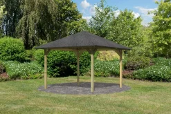 Karibu Holztechnik Karibu Pavillon "Jalingo 1" SET kdi mit Schindeln schwarz