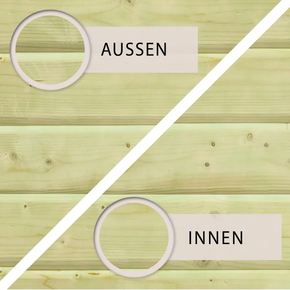 Karibu Holztechnik Karibu Pool "Netto 1" SET kdi mit Innenhülle blau, Skimmer Best