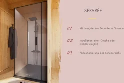 Saunahaus Ambra in oder schwarz inkl. Saunaofen 9kW integr. Strg. ^ Karibu Discount