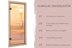 Saunahaus Ambra in oder schwarz inkl. Saunaofen 9kW integr. Strg. ^ Karibu Discount