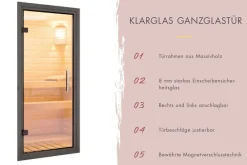 Saunahaus Angelus XL  mit Anbaudach und Minipool ^ Karibu Outlet