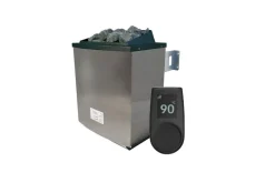 Karibu Sparset Saunaofen 9 kw finnisch + Steuergerät huum "uku wifi" mit App Steuerung ^ Karibu Holztechnik