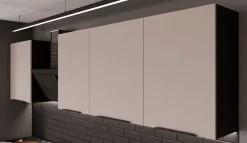 Küche ARONA BASIC 280 Küchenzeile Küchenblock Einbauküche Kaschmir beige Schwarz ^ Küchen-Preisbombe Best