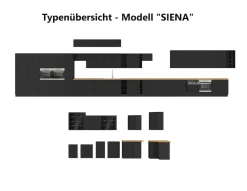 Küche ARONA SIENA 280 + 180 Küchenzeile Küchenblock Einbauküche Kaschmir Schwarz ^ Küchen-Preisbombe Online