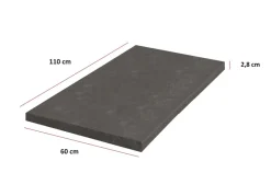 Küchen-Preisbombe Küchen Arbeitsplatte Metallic Brown 110 cm 28 mm Bianca Grey Rose Küchenzeile Outlet