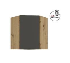Küchen Eckschrank 60 cm Küche ARIA Graphite matt Anti Fingerprint Küchenzeile ^ Küchen-Preisbombe Discount