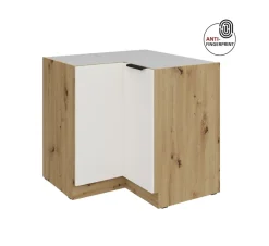 Küchen Eckschrank 90x90 Küche ARIA Weiss ultra matt Anti Fingerprint Küchenzeile ^ Küchen-Preisbombe Sale