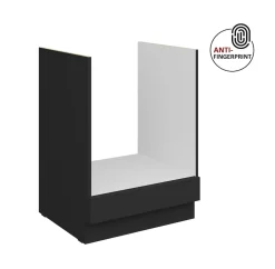 Küchen Herdschrank 60 Küche ARIA Schwarz matt Anti Fingerprint Küchenzeile ^ Küchen-Preisbombe
