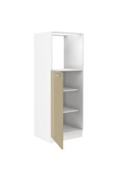 Küchen Midi Hochschrank 60 Lara Cappuccino Hochglanz Küchenzeile Küchenblock ^ Küchen-Preisbombe Clearance
