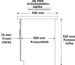 Küchen Unterschrank 40 cm CREMONA Eiche + Schwarz Küche Küchenzeile Küchenblock ^ Küchen-Preisbombe New