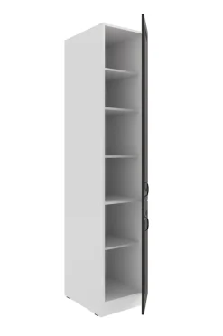 Küchen-Preisbombe Küchen Vorratshochschrank 40 cm Stilo Grau Küchenzeile Küchenblock New