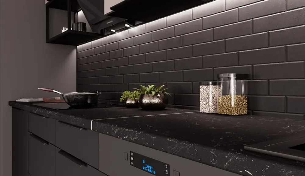 Küchen-Preisbombe Küche SIENA + ARONA LOFT 280 + 180 Küchenzeile Küchenblock Einbauküche Kaschmir Discount