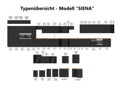 Küchen-Preisbombe Küche SIENA + ARONA LOFT 280 + 180 Küchenzeile Küchenblock Einbauküche Kaschmir Discount