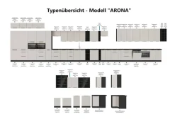 Küchen-Preisbombe Küche SIENA + ARONA LOFT 280 + 180 Küchenzeile Küchenblock Einbauküche Kaschmir Discount