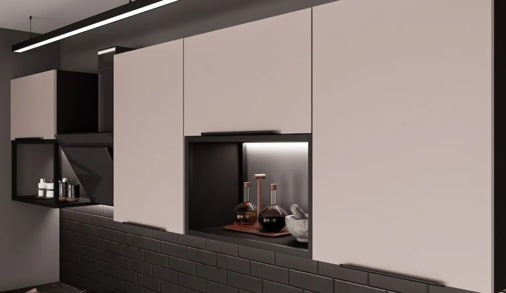 Küchen-Preisbombe Küche SIENA + ARONA LOFT 280 + 180 Küchenzeile Küchenblock Einbauküche Kaschmir Discount