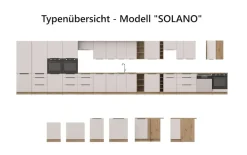 Küchen-Preisbombe Küche SOLANO LOFT 280 + 180 Küchenzeile Küchenblock Einbauküche Kaschmir Eiche Clearance