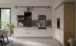 Küchen-Preisbombe Küche SOLANO LOFT 280 + 180 Küchenzeile Küchenblock Einbauküche Kaschmir Eiche Clearance