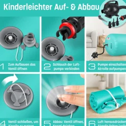 ® Aufblasbare Air Roll Airtrack, Gymnastik-Rolle | inkl. Tragetasche & elektr. Luftpumpe | Barrel Gymnastik Tumbling | Yoga Gymnastik Rolle Gymnastikmatte, Fitnessrolle ^ KESSER Hot