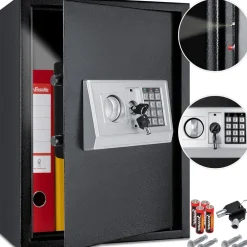 KESSER ® Elektronischer Safe Tresor Geldschrank Wandtresor Wandsafe 50x35x34,5 Silber Sale