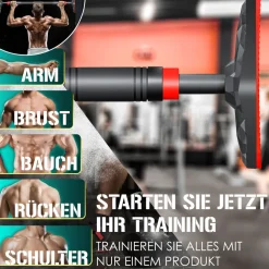 ® Klimmzugstange Türrahmen verstellbar, Pull Up Bar Heimturnhalle, Reckstange ohne Schrauben/Bohren, 68-106 cm Ausziehbar, Tragfähigkeit bis zu 300Kg & rutschfeste Griffe, inkl. Resistenzbänder ^ KESSER Discount