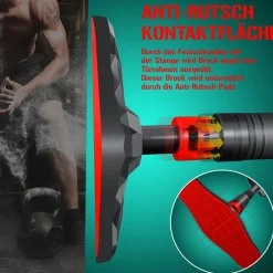 ® Klimmzugstange Türrahmen verstellbar, Pull Up Bar Heimturnhalle, Reckstange ohne Schrauben/Bohren, 68-106 cm Ausziehbar, Tragfähigkeit bis zu 300Kg & rutschfeste Griffe, inkl. Resistenzbänder ^ KESSER Discount