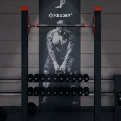 ® Klimmzugstange Türrahmen verstellbar, Pull Up Bar Heimturnhalle, Reckstange ohne Schrauben/Bohren, 68-106 cm Ausziehbar, Tragfähigkeit bis zu 300Kg & rutschfeste Griffe, inkl. Resistenzbänder ^ KESSER Discount