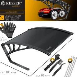 ® Mähroboter Garage Dach Carport Überdachung für Mähroboter Rasenmäher Rasenroboter Automower Garten Witterungsbeständig Mährobotergarage inkl. Montagematerial, Maße 82 x 103 x 47 cm ^ KESSER Online