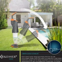 KESSER ® Poolsauger mit Akku | elektrisch Pool Bodensauger Handsauger | Poolreiniger mit Filter & 2-Geschwindigkeits-System | Handsauger Reinigungsset kabellos, Inkl. Abdeckung Blau Clearance