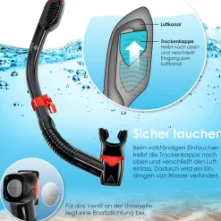 KESSER ® Schnorchelset Profi Taucherbrille Schnorchelmaske Tauchset Erwachsene Tauchmaske - Inkl. Action-Cam Halterung - Antibeschlag und Anti-Leck für Freitauchen und Schnorcheln Set Taucherbrille Blau Discount
