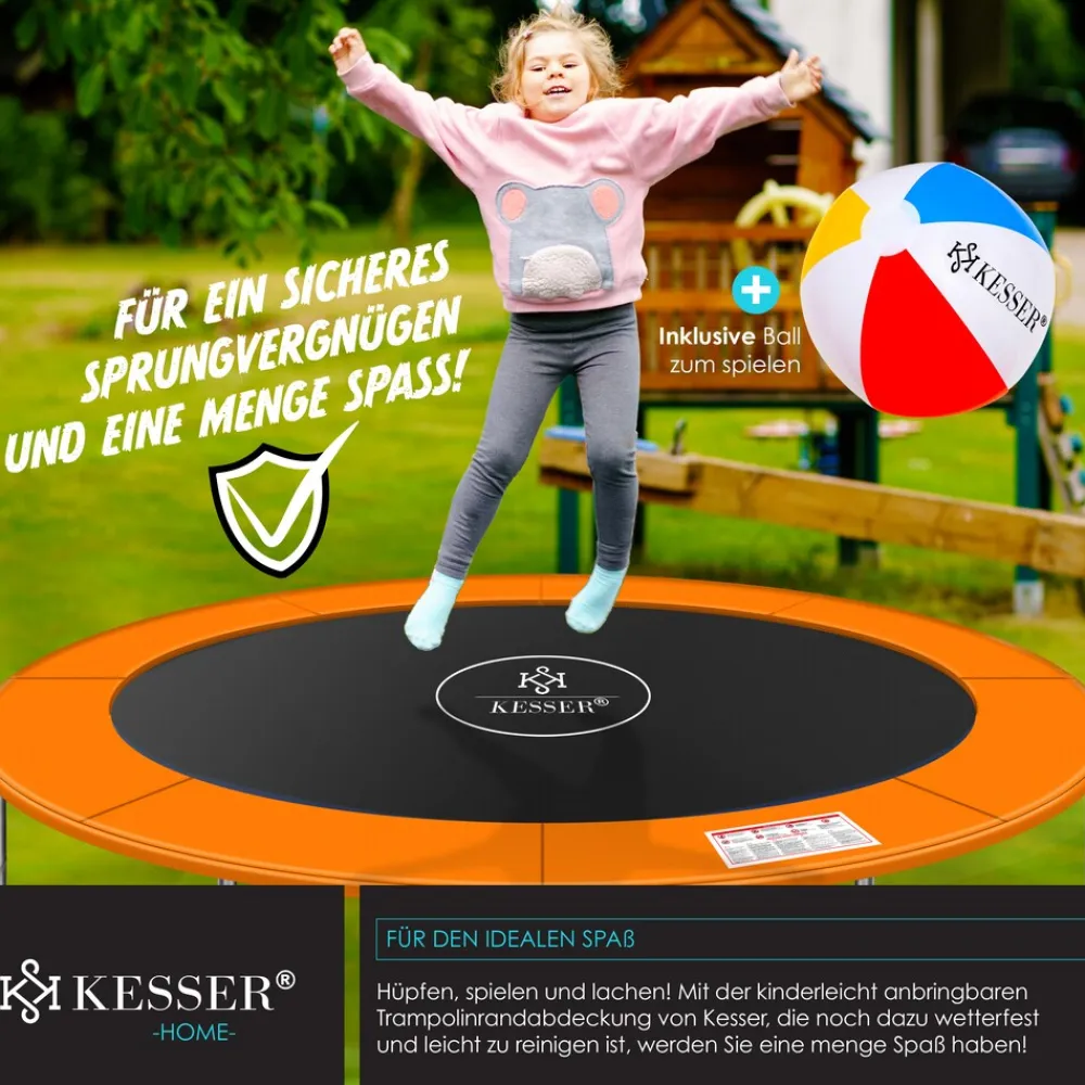 KESSER ® - Trampolin Randabdeckung Ø 244 , 305 , 366 , , 30cm breit 100% UV-beständig reißfest Federabdeckung , Grün , Blau Sale