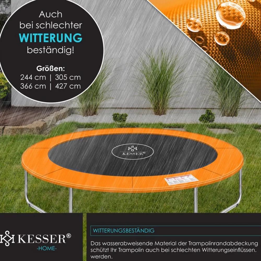 KESSER ® - Trampolin Randabdeckung Ø 244 , 305 , 366 , , 30cm breit 100% UV-beständig reißfest Federabdeckung , Grün , Blau Sale