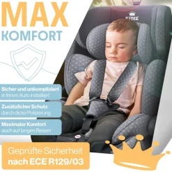® Autokindersitz Triangle Premium Kindersitz mit Isofix Kinderautositz | Autositz Sitzschale | 9 kg - 36 kg 1-12 Jahre | Gruppe 1/2/3 | universal | zugelassen nach ECE R129/03 ^ KIDIZ New